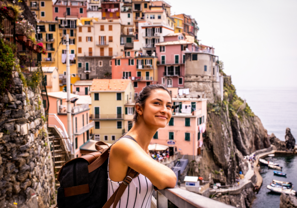 student-sardinia-gallery Student understanding why study abroad on Sardinia cliffside